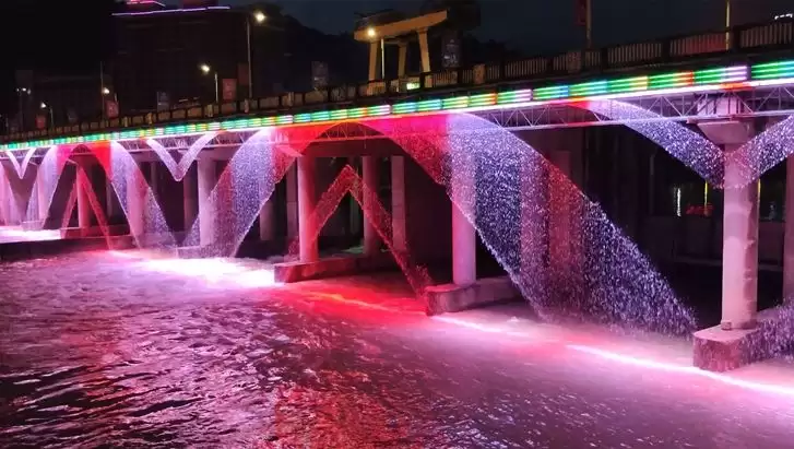 Bridge Fountain Waterfall Digital Water Curtain