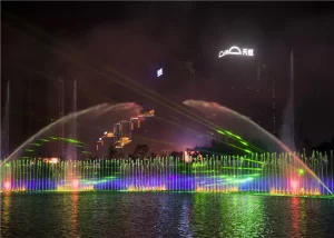 Dishui Lake Large scale Floating Musical Fountain Laser Show China