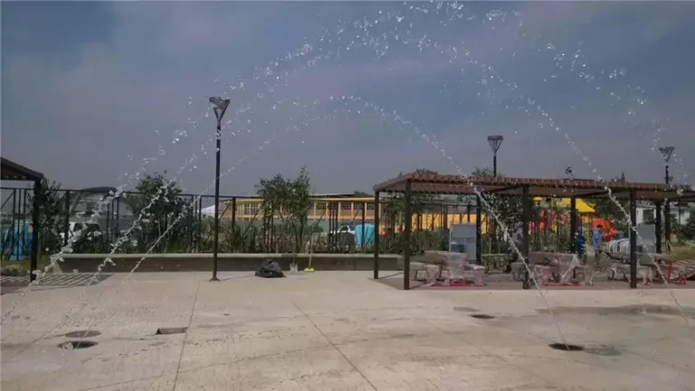 36 Dots Chasing Matrix Interactive Running Fountain Underground Dry Fountain Mexico2