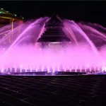 Chennai Gruji Temple Lotus Shape Music Dancing Water Fountain India