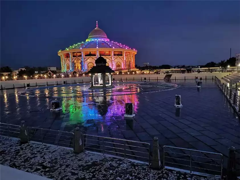 Chennai Gruji Temple Lotus Shape Music Dancing Water Fountain, India 20 Chennai Gruji Temple Lotus Shape Music Dancing Water Fountain India4