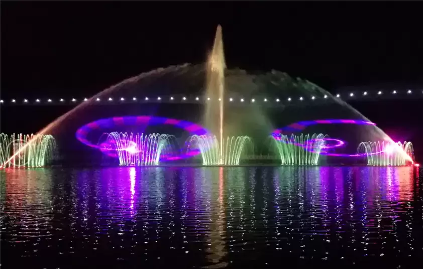 Qinghai Guide Water Park Music Fountain With Laser Projection China