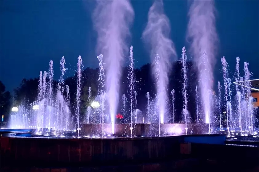 Xinjiang Shihezi City Century Plaza Dancing Water Fountain Music Fountain China